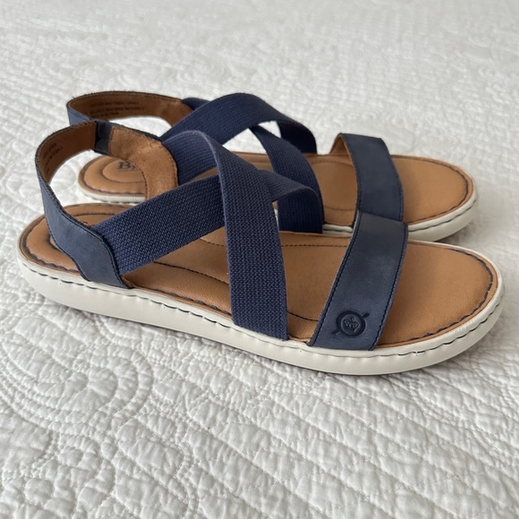 Born Women’s Jayla Navy Blue Cross-Strap Sandals Size 9 - Picture 6 of 16